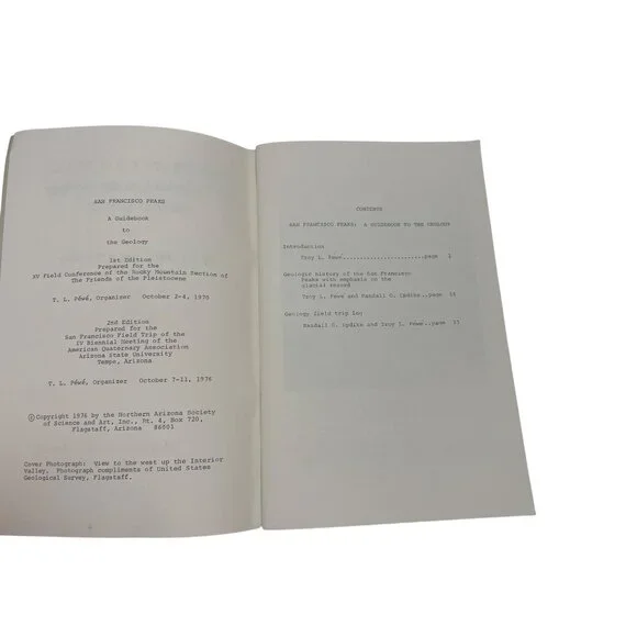 San Francisco Peaks: A Guidebook To The Geology (2nd Edition 1976) Péwé & Updike - Picture 4 of 7
